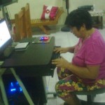 mother Mother dear chatting on FB.