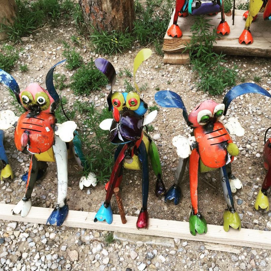 Enchanting Colors of Metal Works and Wood Carvings in Ruidoso, New Mexico Brain Contour