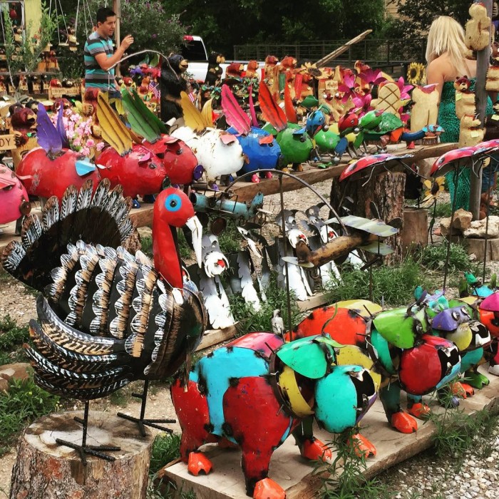 Enchanting Colors of Metal Works and Wood Carvings in Ruidoso, New Mexico Brain Contour