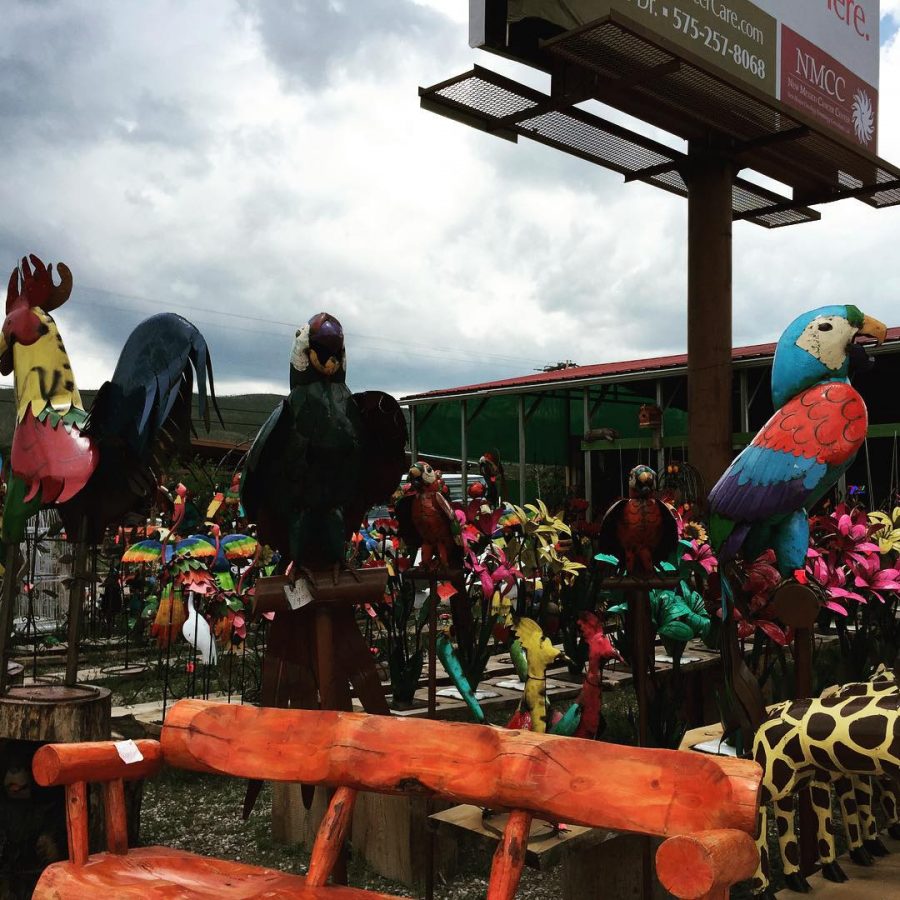 Enchanting Colors of Metal Works and Wood Carvings in Ruidoso, New Mexico Brain Contour