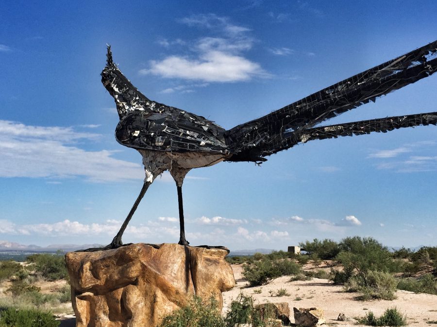 Location and Address of the Giant Roadrunner Sculpture in Las Cruces