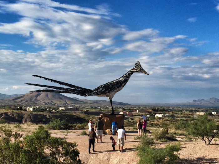 Recycled Roadrunner Sculpture